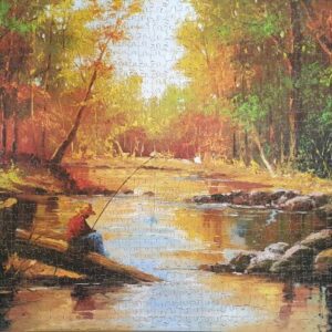 AUTUMN ANGLER Wooden Jigsaw Puzzle Victory Gold Box 2000 pieces