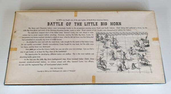 Vintage BATTLE OF THE LITTLE BIG HORN Board Game Waddington's 1960's