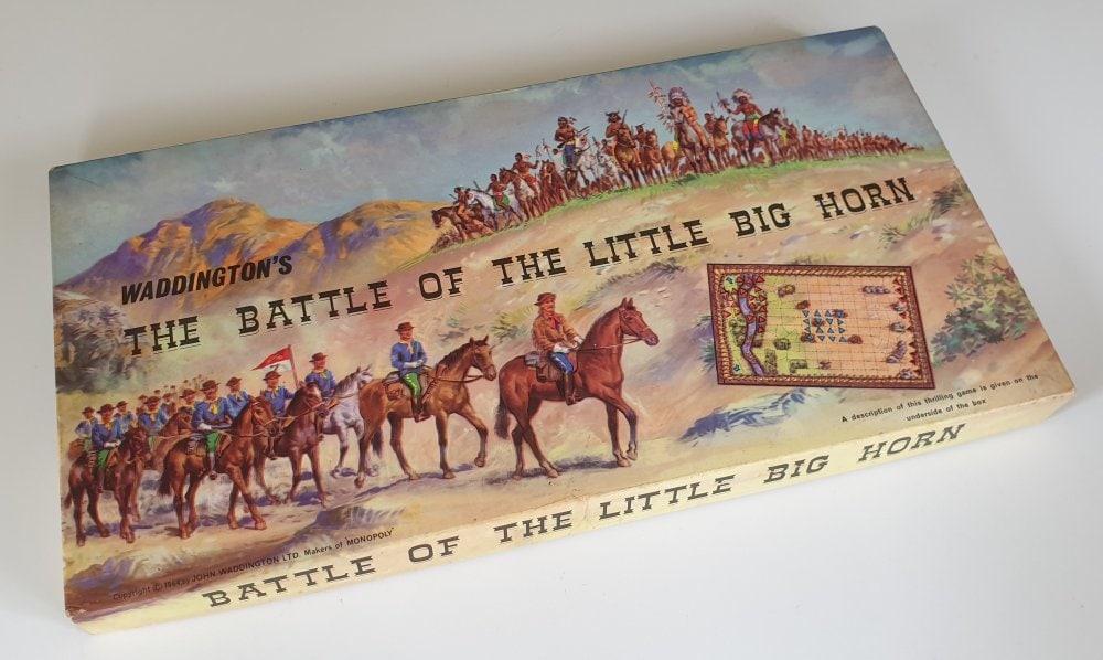 BATTLE OF THE LITTLE BIG HORN Board Game Waddingtons 1960's