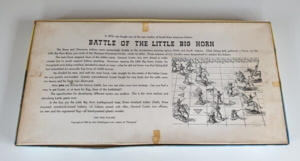 Vintage BATTLE OF THE LITTLE BIG HORN Board Game Waddington's 1960's