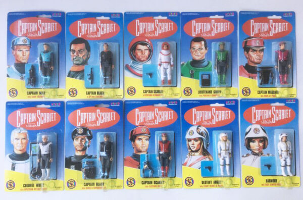 Vintage Captain Scarlet action figures (complete set) Vivid Imaginations 1993