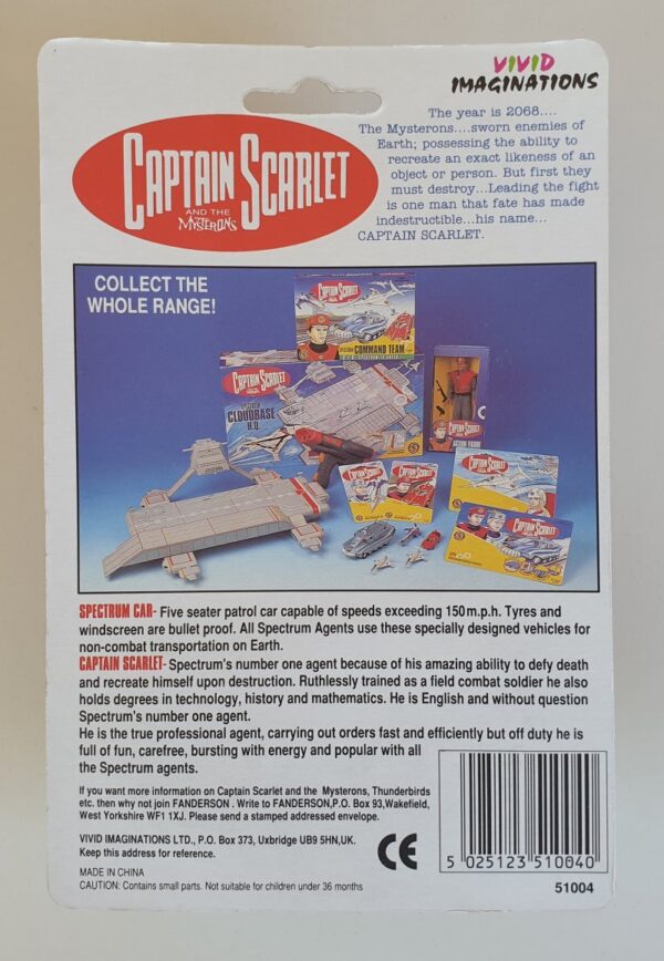 CAPTAIN SCARLET SPECTRUM PATROL CAR Diecast Model - Vivid Imaginations 1993