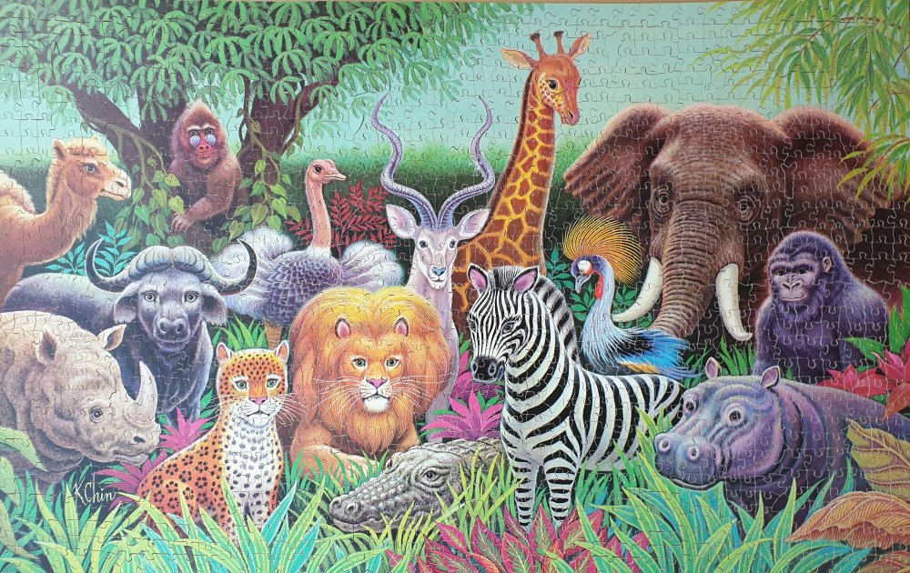 'Carnival of Animals' Vintage Victory Gold Box Puzzle 1500 pieces