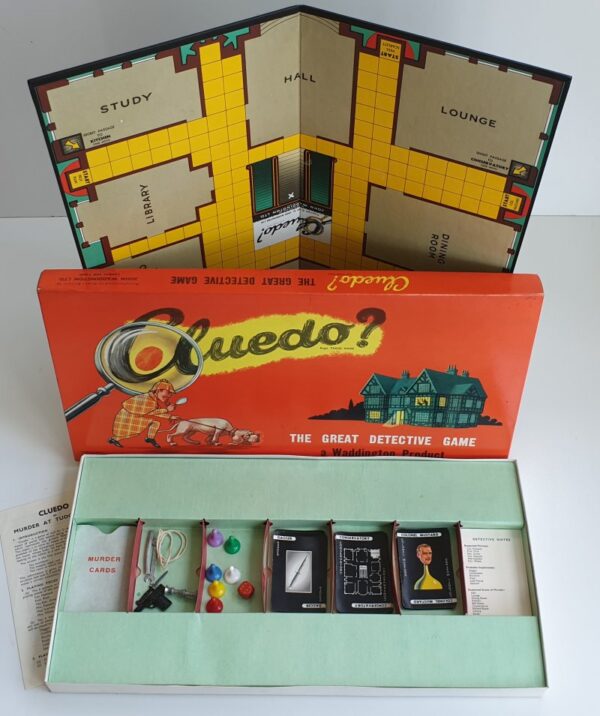 CLUEDO Vintage Board Game 1960s Waddingtons