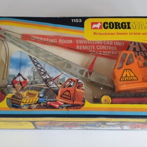 Vintage Corgi 1153 Priestman Boom Crane with Grab Diecast Model 1970's