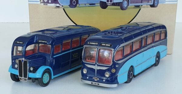 Corgi Classics 97053 YORK BROTHERS NORTHAMPTON BUS COACH SET AEC Regal Burlingham Seagull