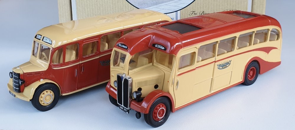 Corgi Classics 97063 Vintage YELLOWAY BUS SET (AEC Regal and Bedford OB Coach)