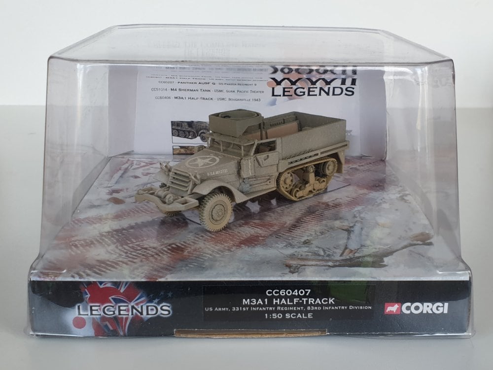 Corgi Legends CC60407 M3 Half Track 'Battle of the Bulge' Diecast Model