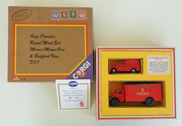 Corgi D7/1 ROYAL MAIL VAN SET Morris Minor Bedford O Van