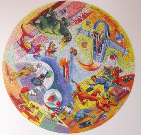 DAN DARE Circular Jigsaw Puzzle by Waddingtons 1950s