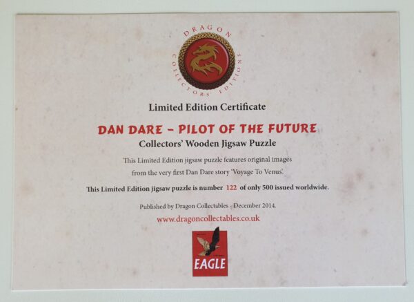DAN DARE Limited Edition Wentworth Wooden Jigsaw Puzzle 500 pieces