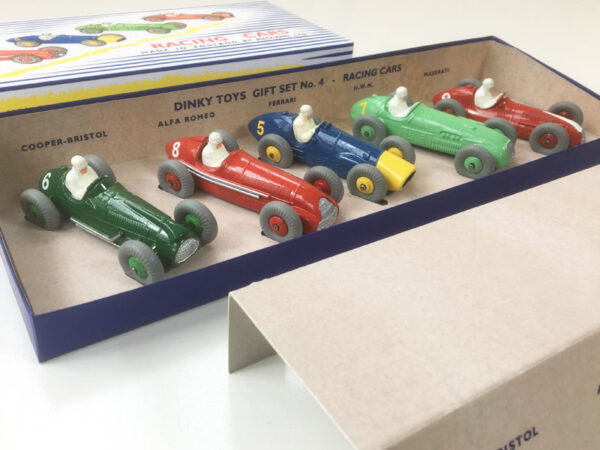 Vintage Dinky Gift Set 4 Racing Cars detail