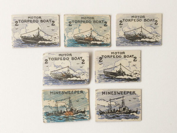 DOVER PATROL Board Game pieces1940s 1950s Gibson