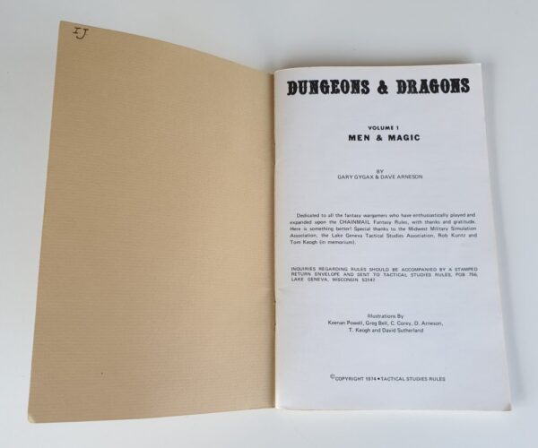 Original Dungeons & Dragons 5th Printing by TSR 1974