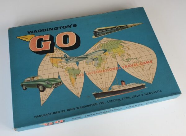 Vintage GO INTERNATIONAL TRAVEL Board Game Waddingtons 1960s