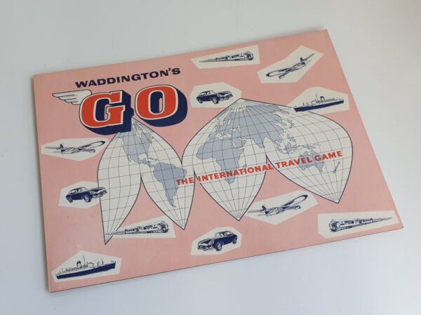 Vintage GO INTERNATIONAL TRAVEL Board Game Waddingtons 1960s