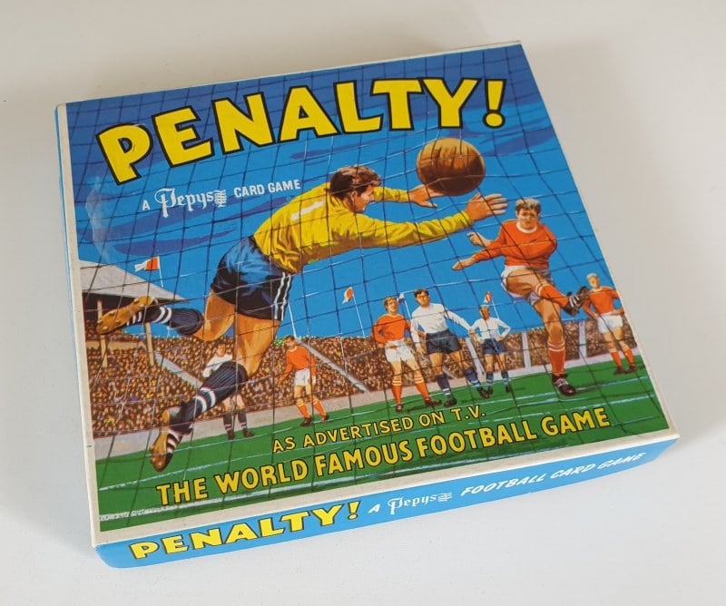 Vintage PENALTY Football Card Board Game (Pepys) 1960's