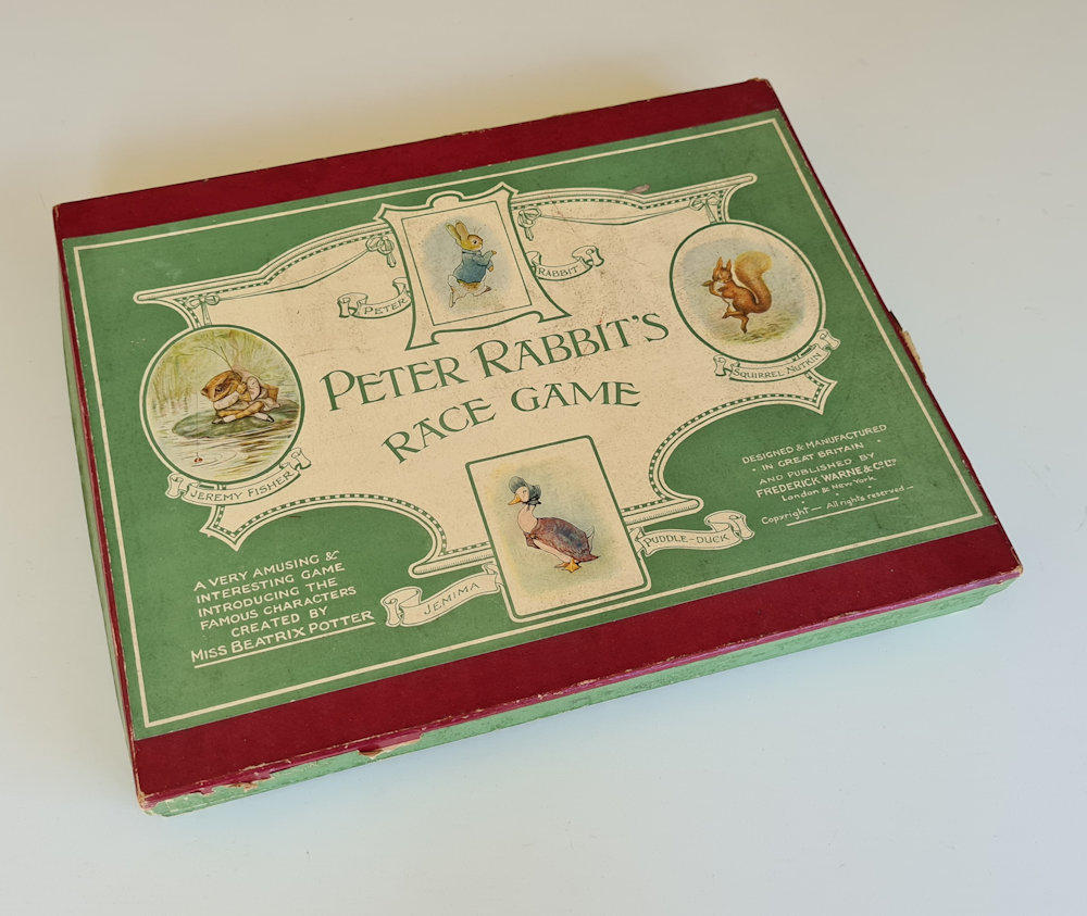 Vintage PETER RABBIT'S RACE GAME Board Game 1930's by Frederick Warne
