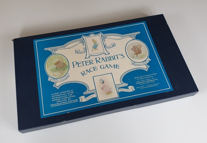 Vintage PETER RABBIT'S RACE GAME Board Game 1950's by Frederick Warne