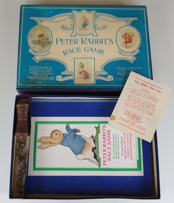 Vintage PETER RABBIT'S RACE GAME Board Game 1930's by Frederick Warne