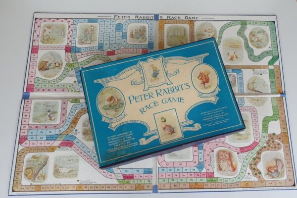 Vintage PETER RABBIT'S RACE GAME Board Game 1930's by Frederick Warne