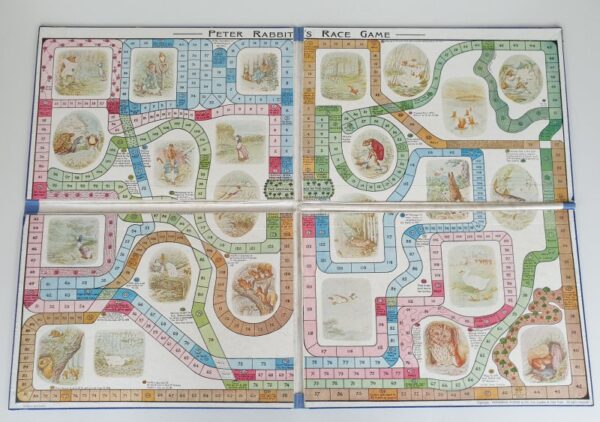 Vintage PETER RABBIT'S RACE GAME Board Game 1930's by Frederick Warne