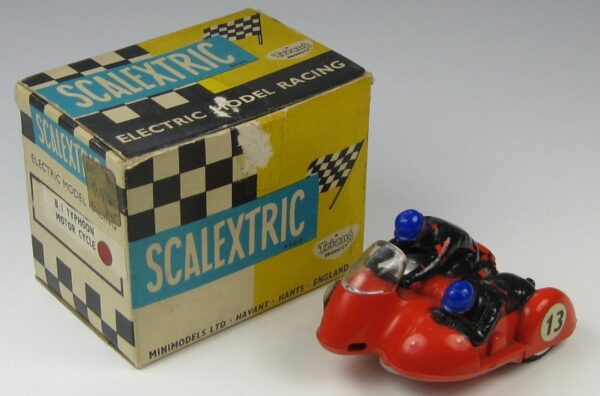 Vintage Scalextric B1 Typhoon Motorcycle and Sidecar