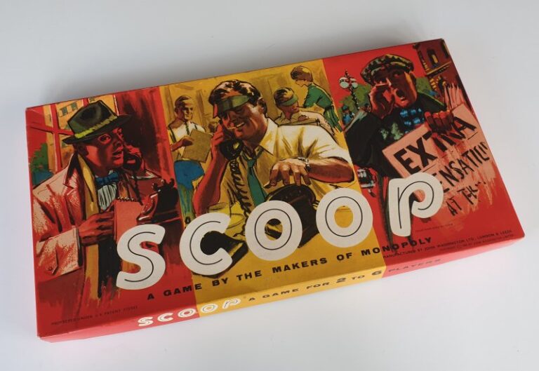 SCOOP Board Game (Waddington) 1960's Vintage Toys & Games