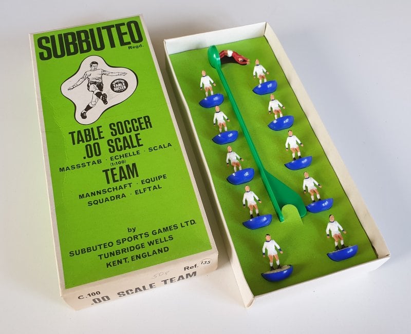 Vintage Subbuteo HW Team 135 Preston Leicester Stockport 1970s