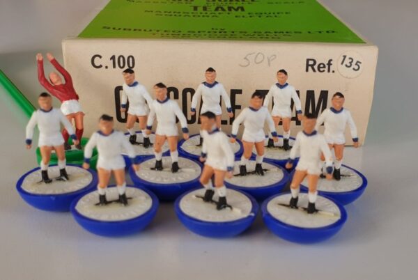 Vintage Subbuteo HW Team 135 Preston Leicester Stockport 1970s