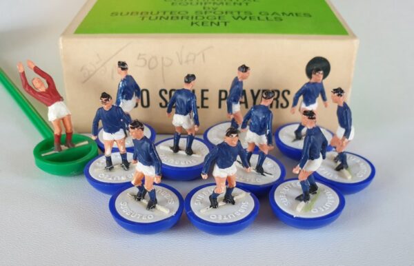 Vintage Subbuteo HW team 2 Everton Leicester City