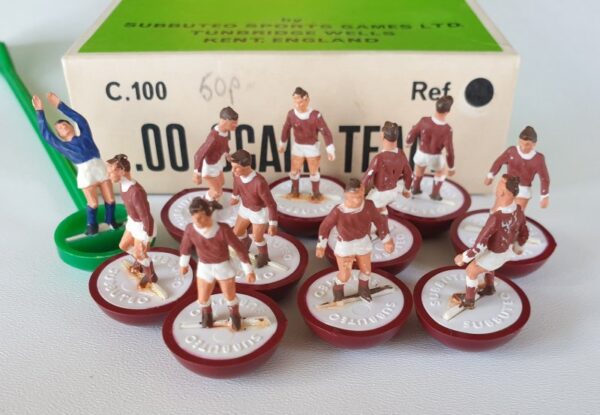 Vintage Subbuteo HW Team 27 Hearts York Stenhousemuir Arbroath 1970s