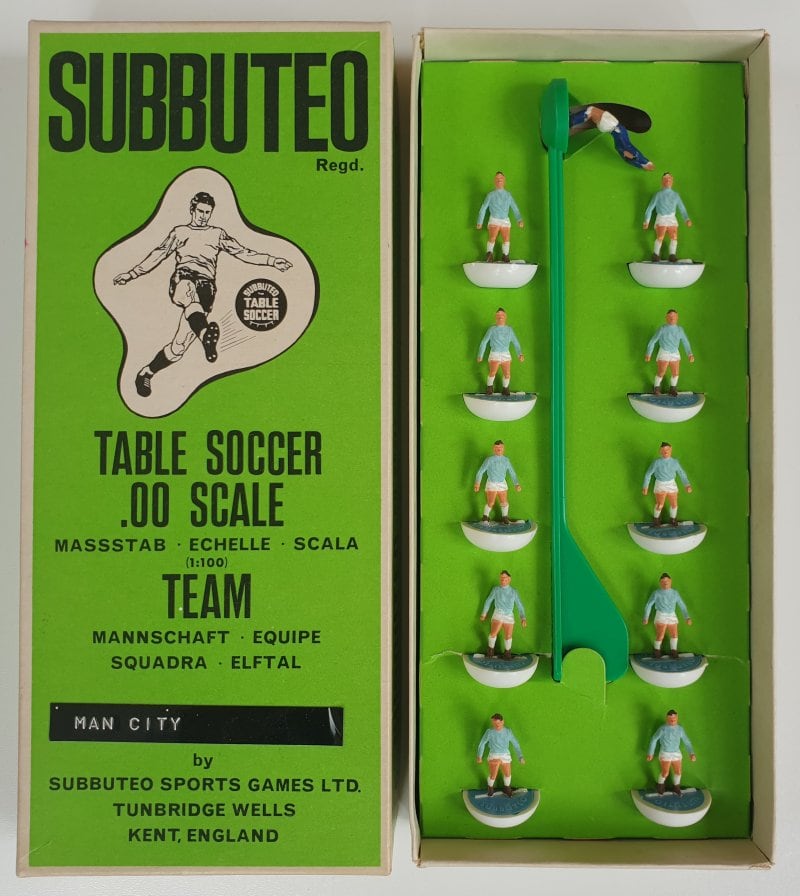 Vintage Subbuteo HW Team 5 Manchester City Lazio Napoli 1970's