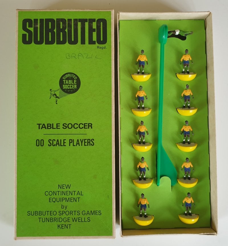 Vintage Subbuteo Team HW 50 Brazil 1970's