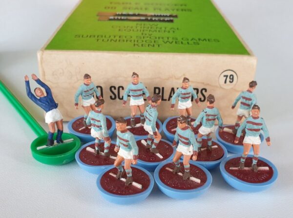 Vintage Subbuteo HW Team 79 West Ham 2nd Away Kit 1970's