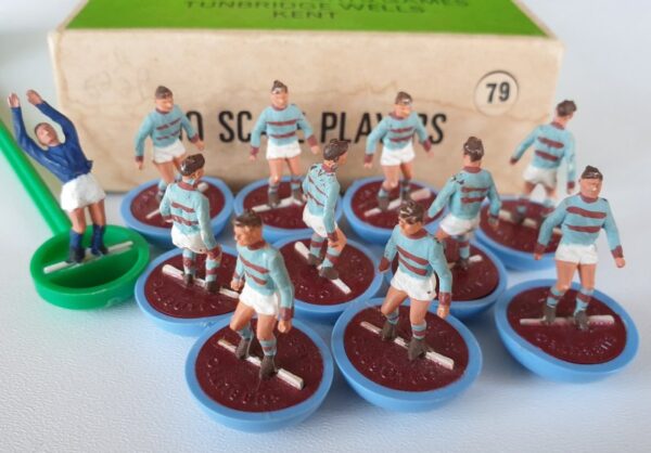 Vintage Subbuteo HW Team 79 West Ham 2nd Away Kit 1970's