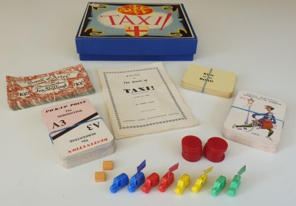 TAXI board game vintage 1950's edition by Ariel