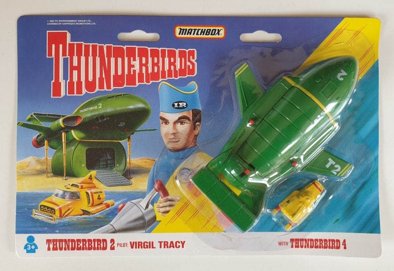 Vintage THUNDERBIRD 2 and 4 Diecast Model - Matchbox 1992