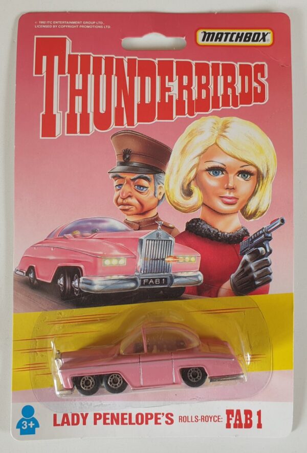 Vintage FAB 1 LADY PENELOPE ROLLS ROYCE Diecast Model - Matchbox 1992