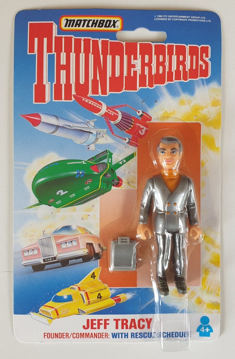 JEFF TRACY Vintage Thunderbirds Action Figure - Matchbox 1992