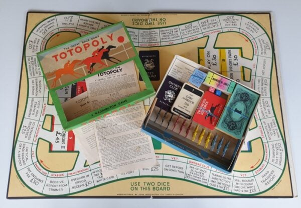 TOTOPOLY board game waddingtons vintage 1950s horse racing