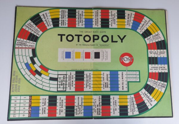 TOTOPOLY board game waddingtons vintage 1950s horse racing