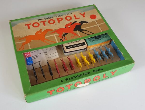 TOTOPOLY board game waddingtons vintage 1950s horse racing