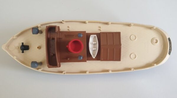 Vintage 1950s TUGBOAT ANNIE Clockwork Toy Boat by Traing Penguin