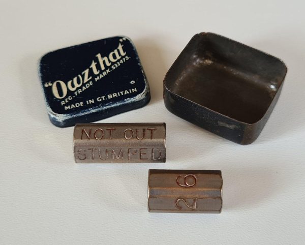 Owzthat vintage cricket game metal tin