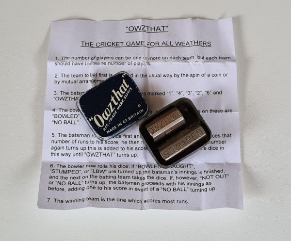 Owzthat vintage cricket game metal tin