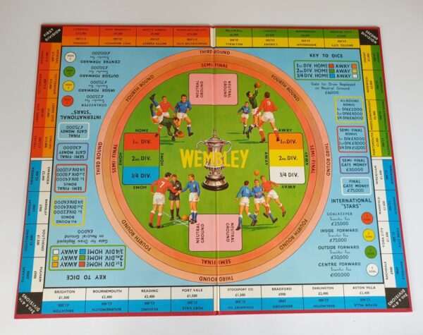 Vintage WEMBLEY F.A. Cup Football Board Game by Ariel 1960's