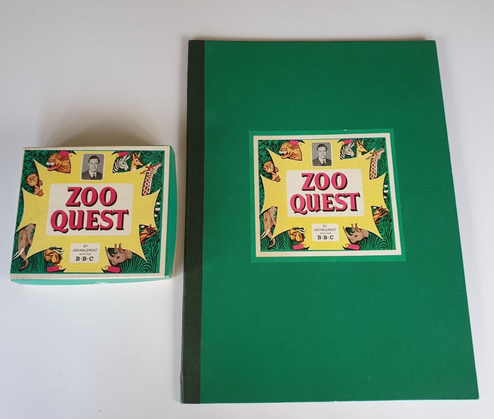 ZOO QUEST board game by Ariel 1950's vintage