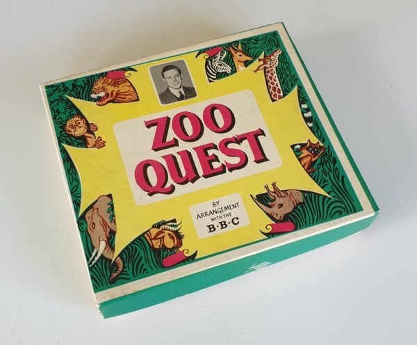ZOO QUEST board game by Ariel 1950's vintage