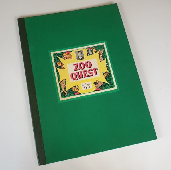 ZOO QUEST board game by Ariel 1950's vintage